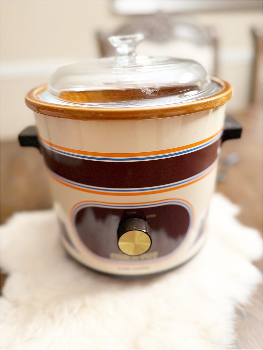 Vintage Rival Crock-Pot Slow Cooker Model 3100/2 3.5Qt Retro Stripe NOS New